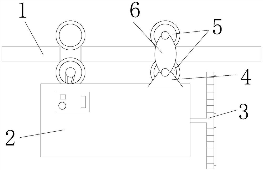 A device for removing foreign matter from charged high-voltage lines