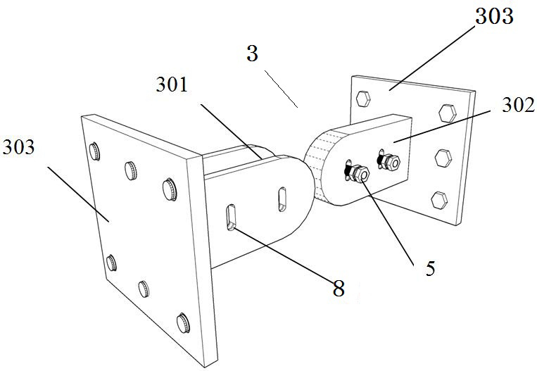 Externally-attached swing reinforcing device and method for controlling earthquake damage deformation of building structure