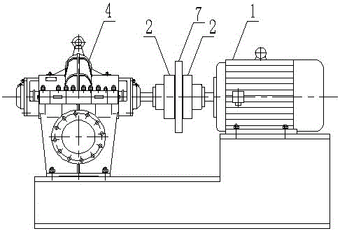 Water hammer protection method and device for a centrifugal pump when the pump is stopped