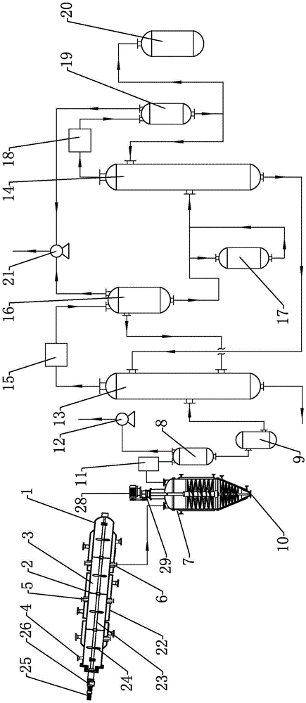 Device for synthesizing nitromethane and separating products