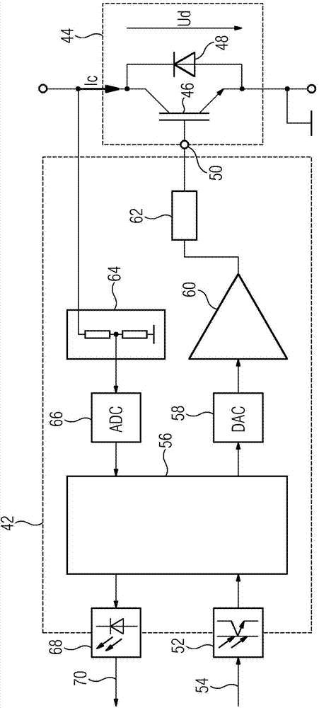 Circuit arrangement for switching a current, and method for operating a semiconductor circuit breaker