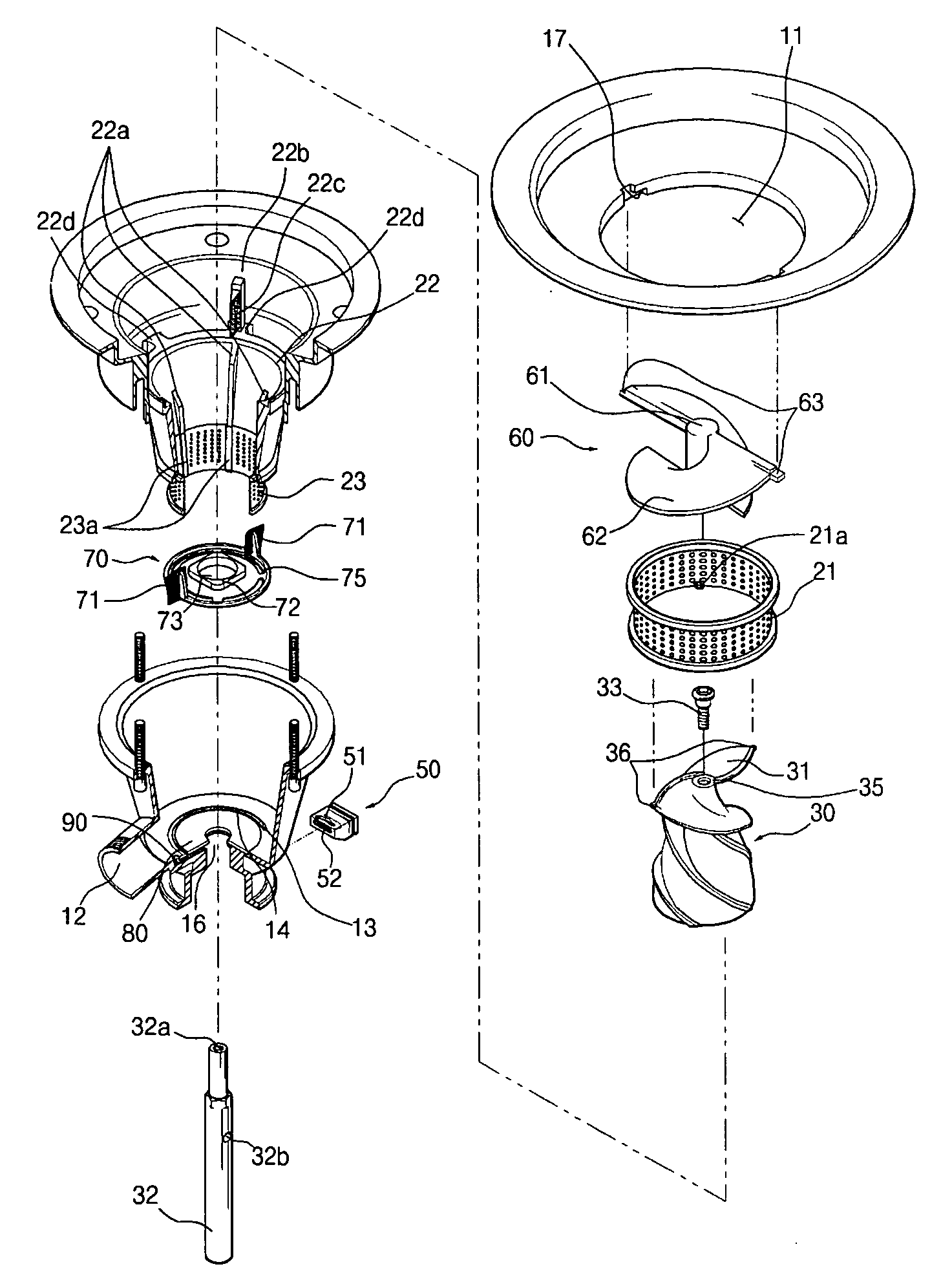 Device for treating food wastes