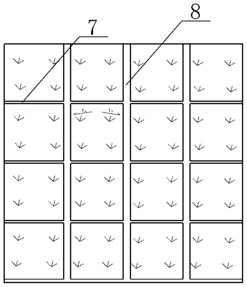 Side slope supporting structure of step type water-permeable construction waste and construction method