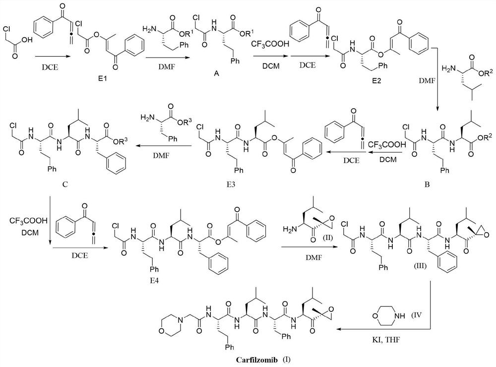 Method for efficiently preparing carfilzomib