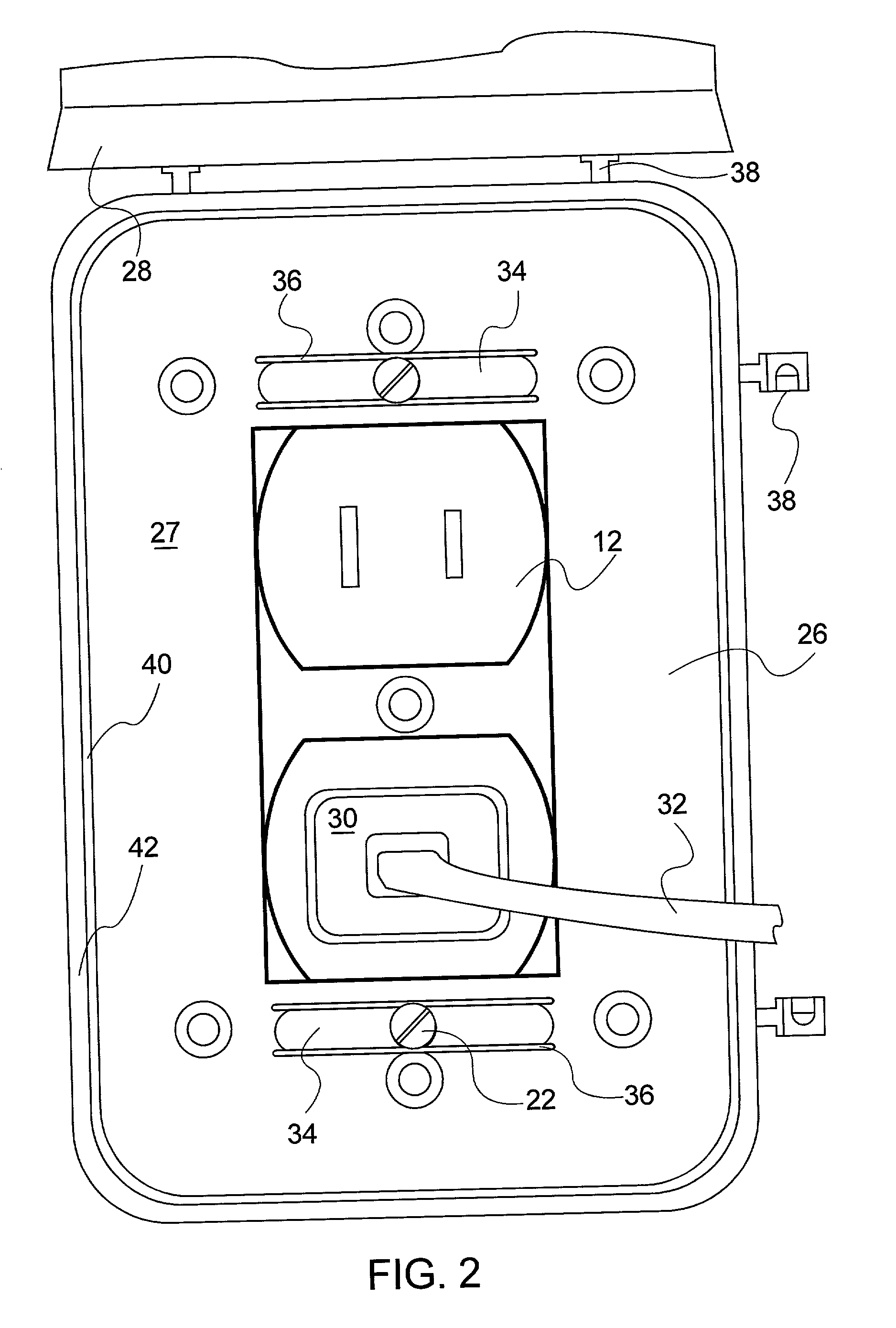 Base and electrical outlet having an expandable base mounting aperture and method for making same