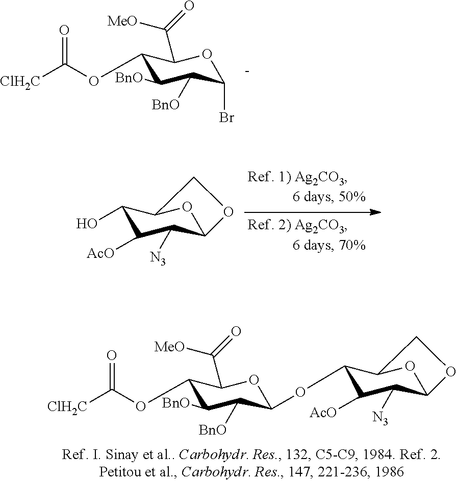 Process for preparing heparinoids and intermediates useful in the synthesis thereof