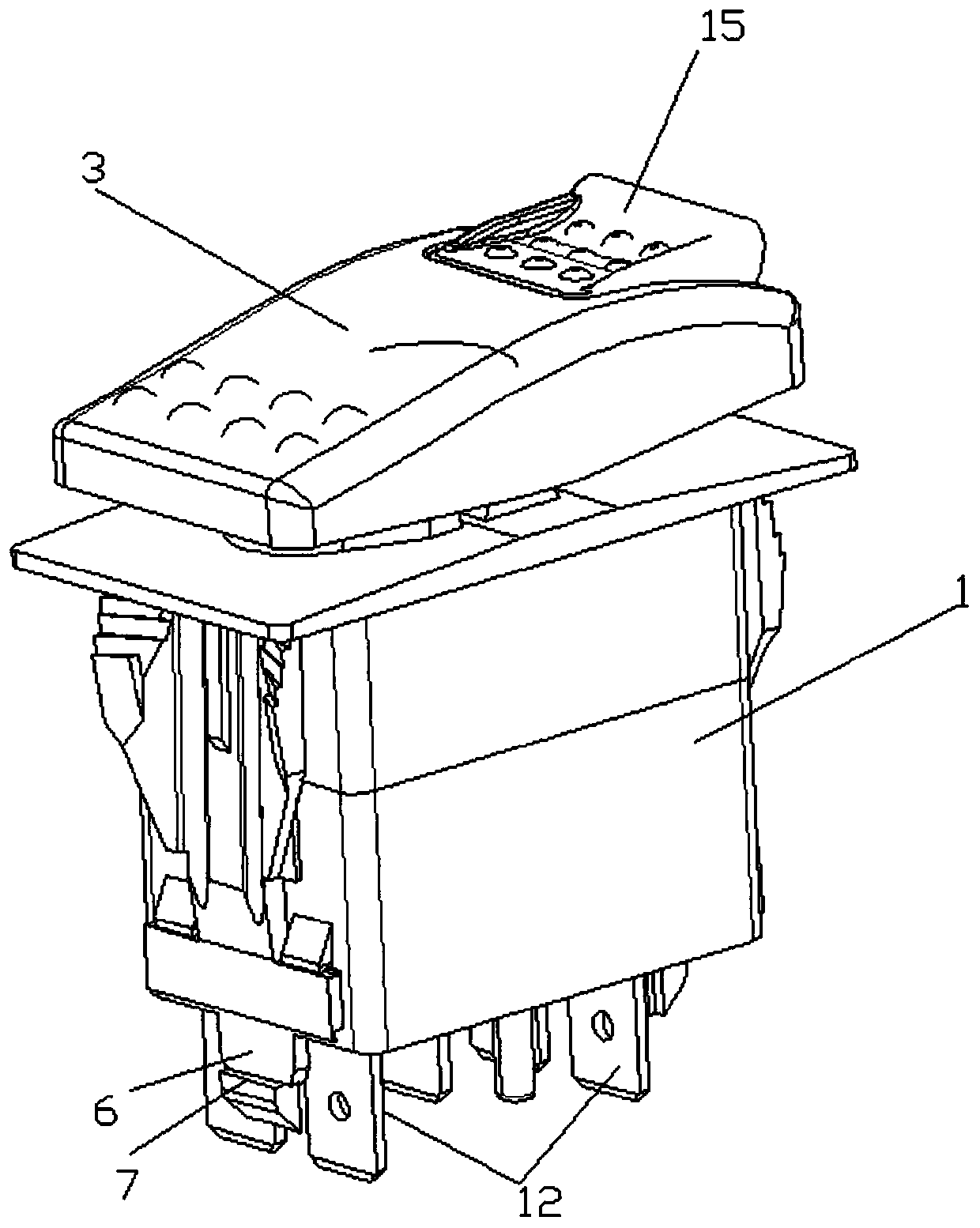 Self-locking rocker switch