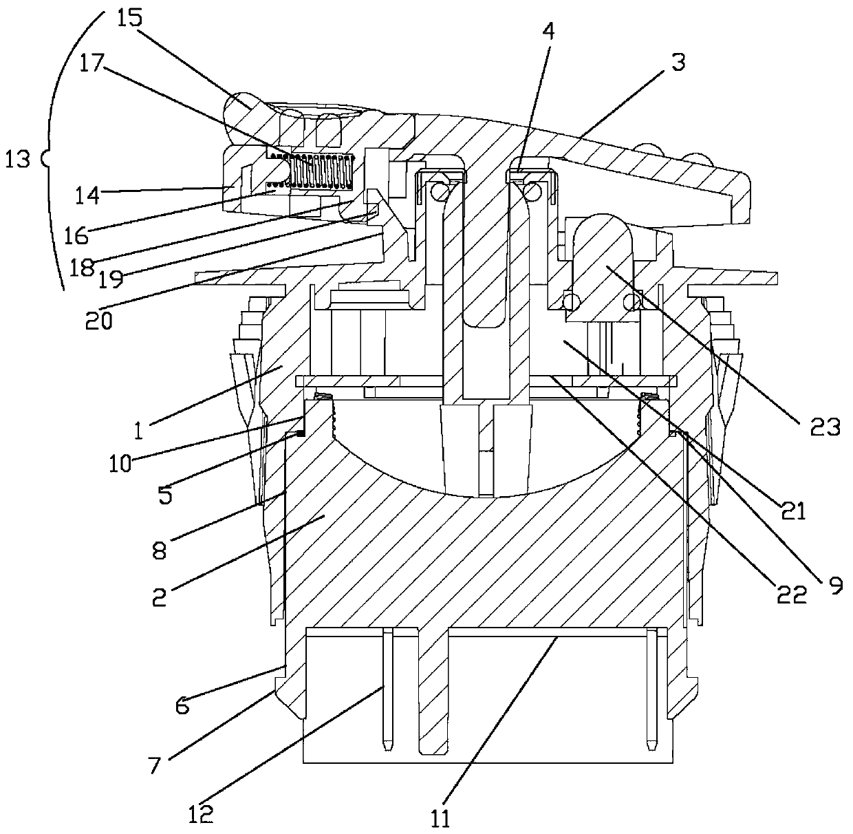 Self-locking rocker switch