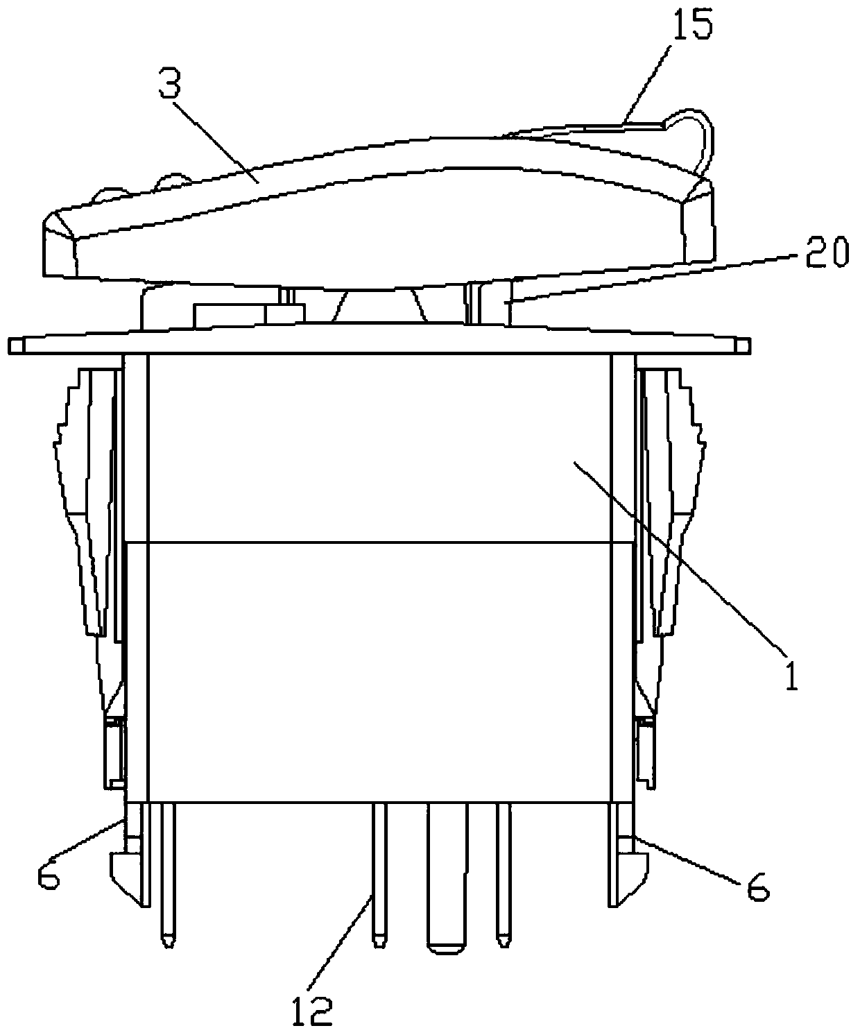 Self-locking rocker switch