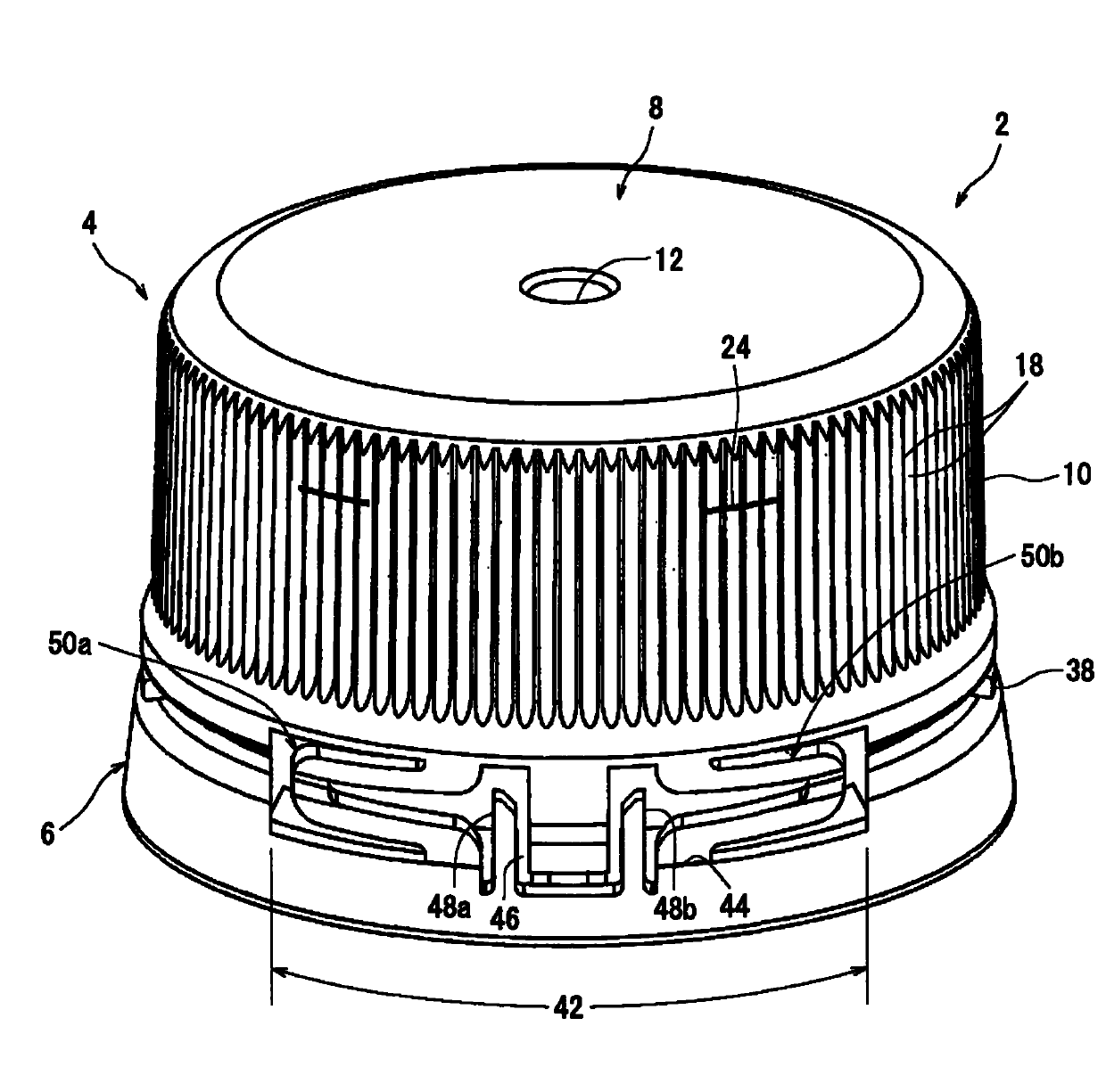 Container lid of synthetic resin