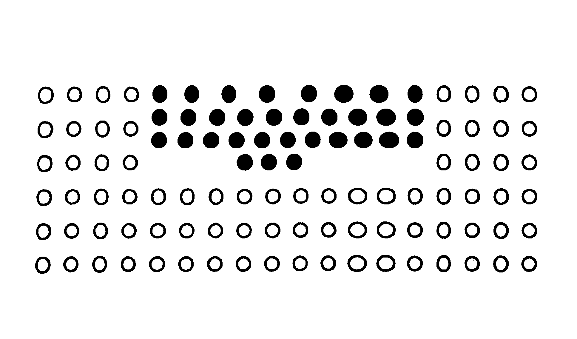 Device package, a printed wiring board, and an electronic apparatus with efficiently spaced bottom electrodes including intervals between bottom electrodes of different lengths