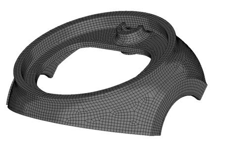 Finite element modeling method for hub of megawatt wind generating set