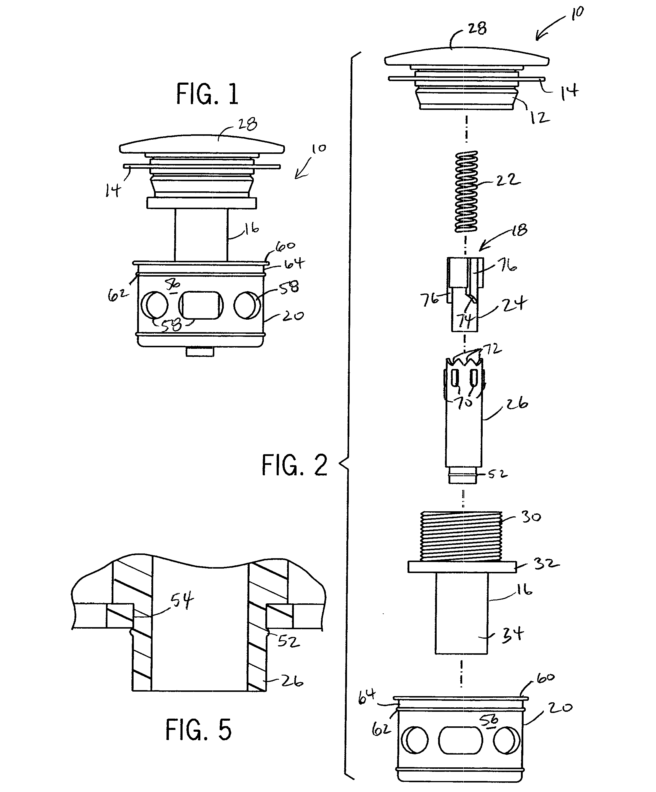 Removable pop-up drain control with catch basket