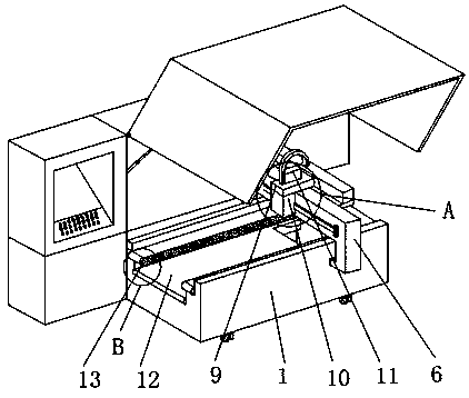 Laser cutting device of high borosilicate glass tube