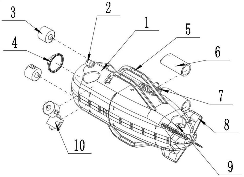 Intelligent underwater robot with umbilical cable based on Beidou positioning