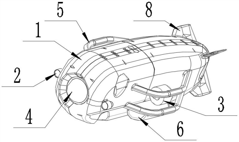 Intelligent underwater robot with umbilical cable based on Beidou positioning