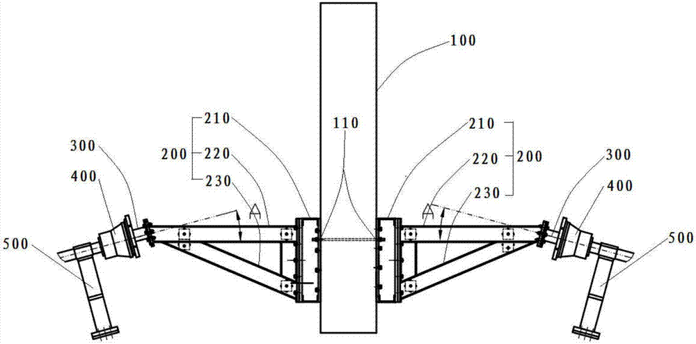 Feed source assembling and angle adjustment apparatus