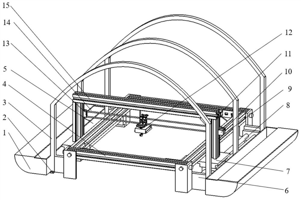 Suspension type omni-dimensional greenhouse operation system