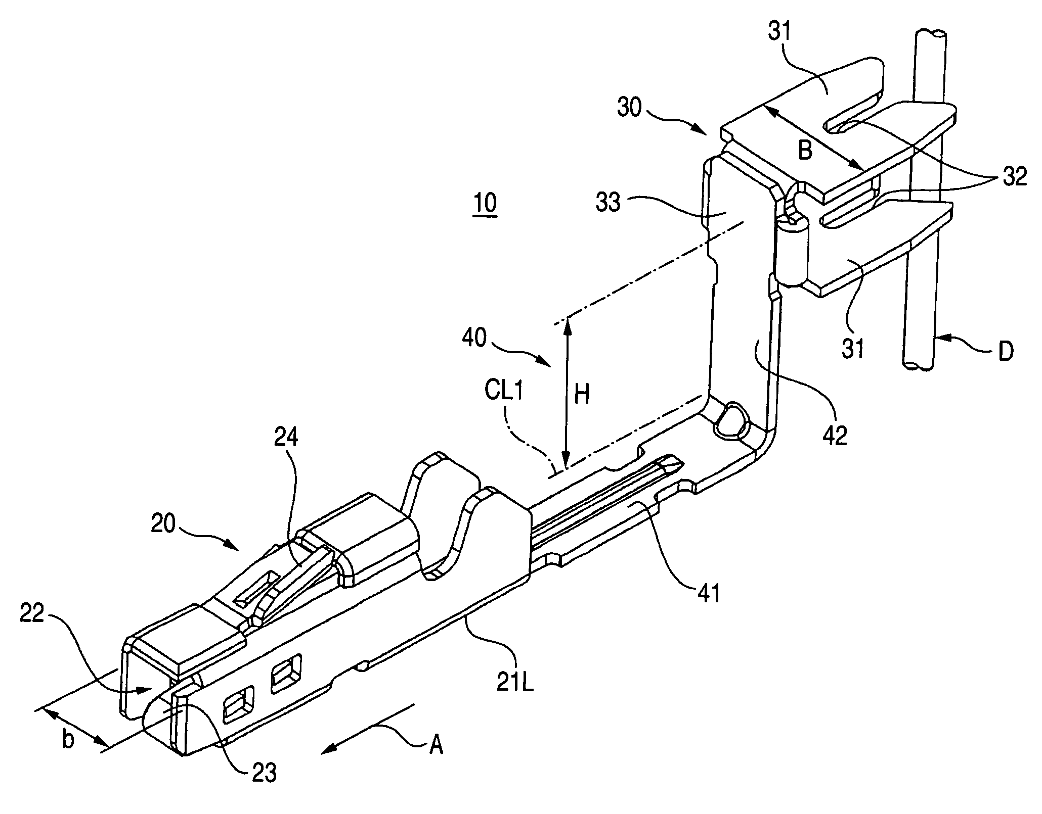 Terminal and connector