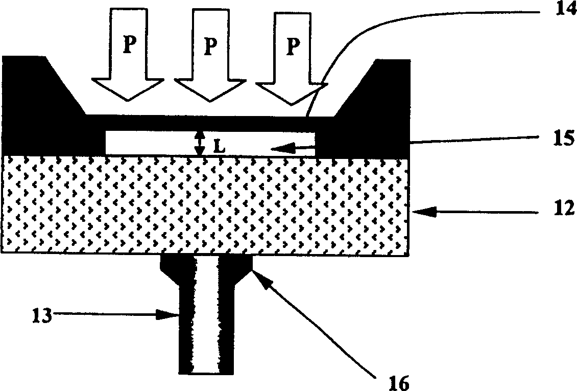 Optical fiber microelectronic pressure sensor for mechanical system and multiplexing structure thereof