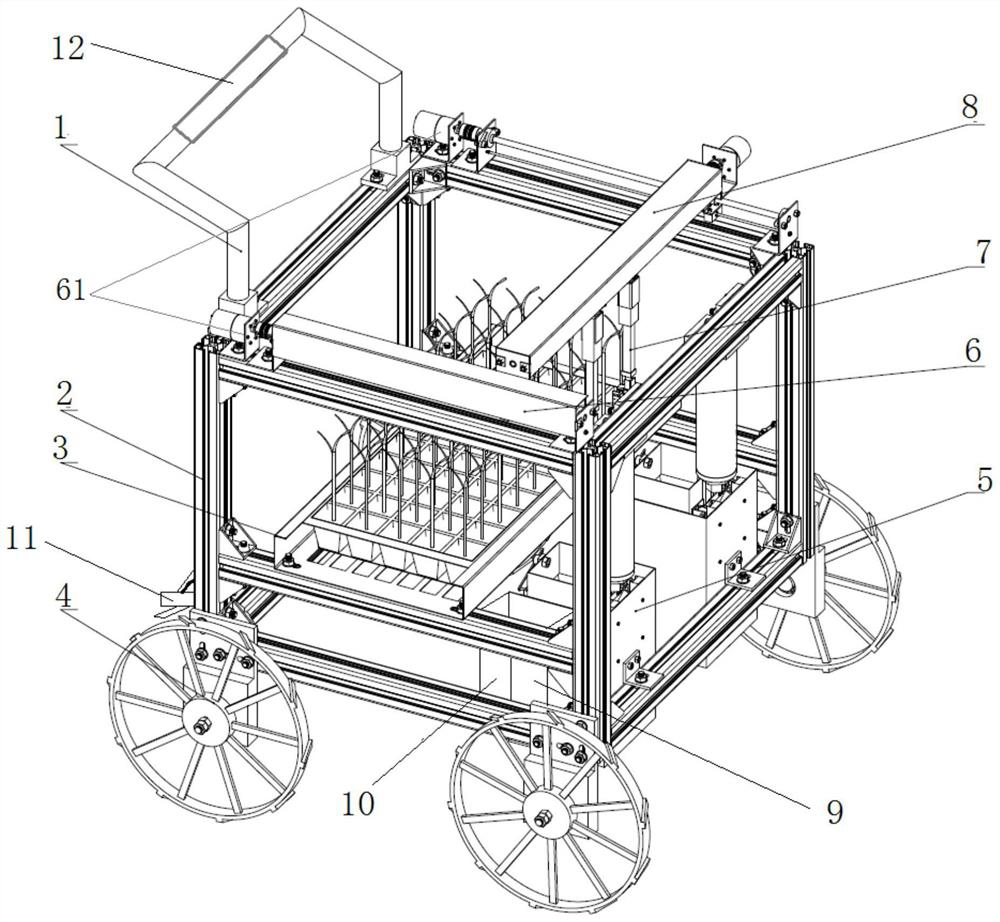 Seedling transplanting and planting integrated machine suitable for greenhouse