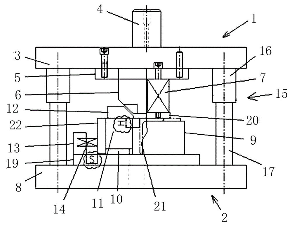 Trimming mold for machining movable pole plate connecting piece of electrostatic precipitator