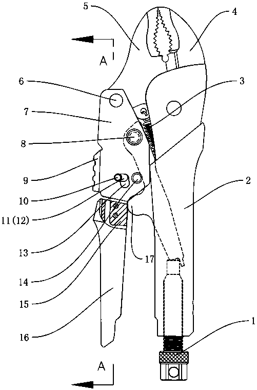 Quick vise grip pliers