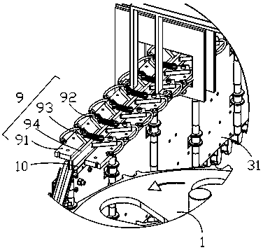 Vertical type electroplating conveying device