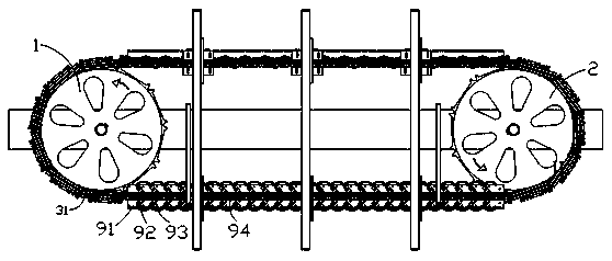 Vertical type electroplating conveying device