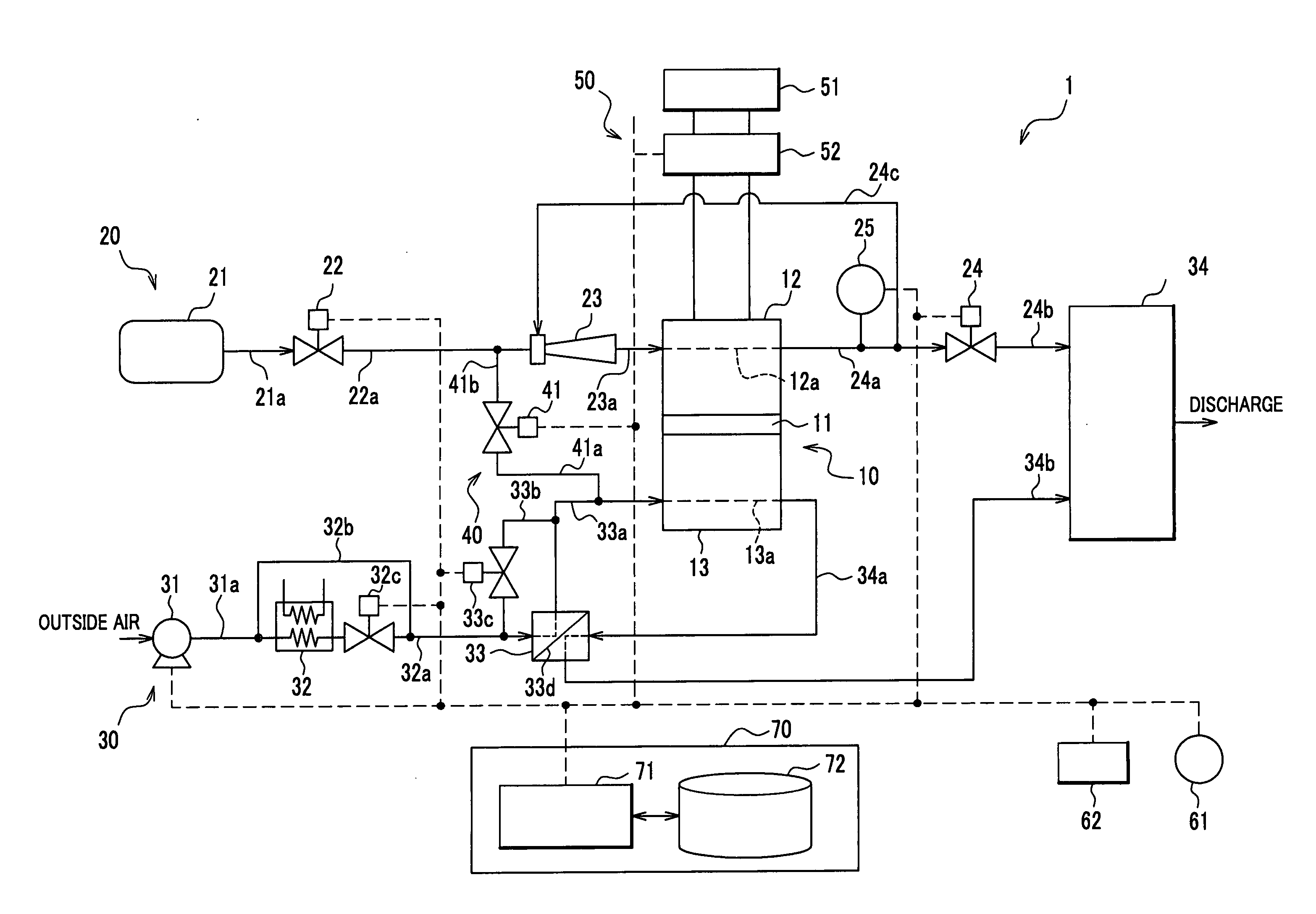 Fuel cell system and shutoff method