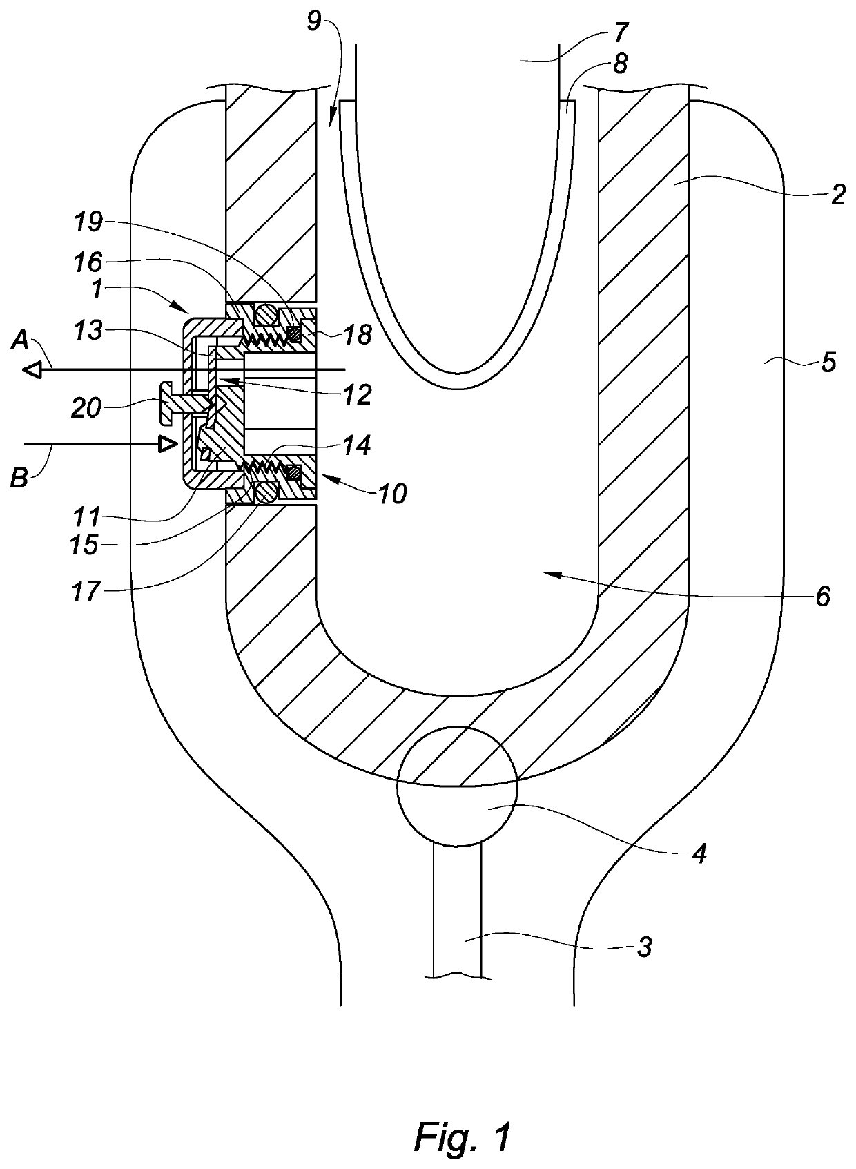 Valve for a prosthesis socket