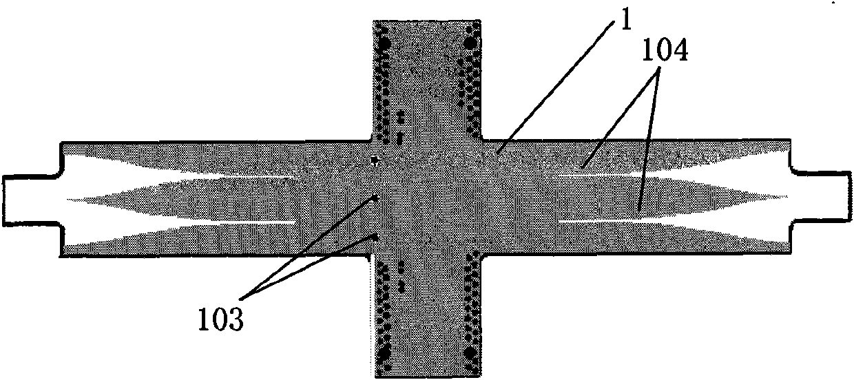 Six-path synthesizer for synthesizing space power in Ku waveband waveguide