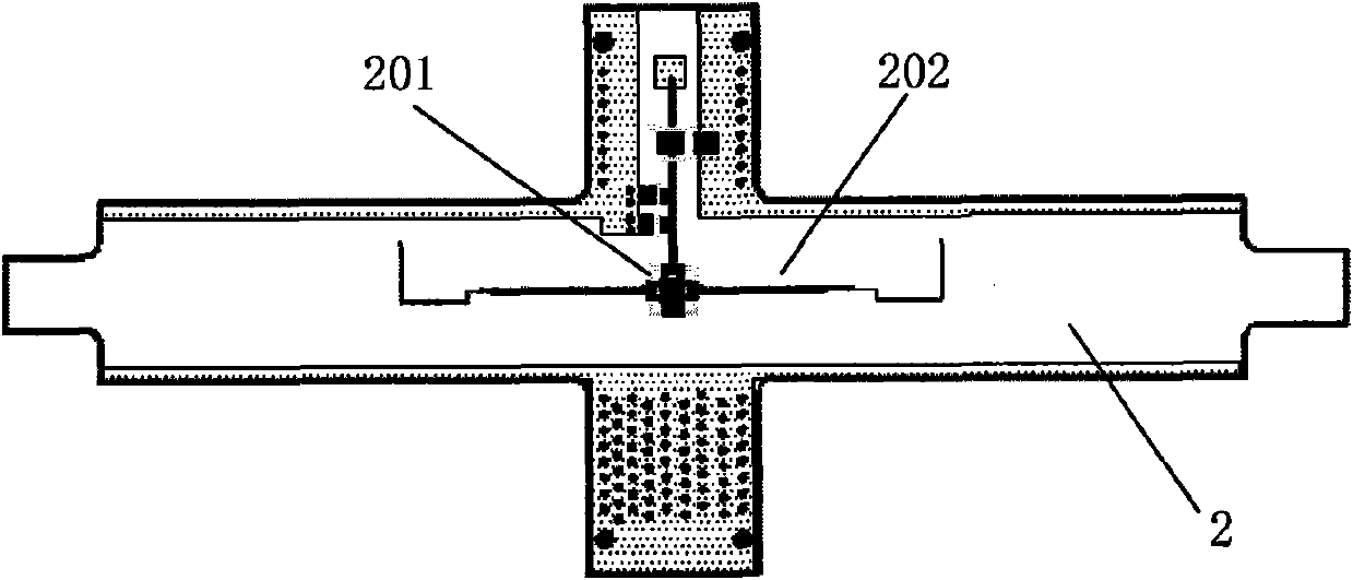 Six-path synthesizer for synthesizing space power in Ku waveband waveguide