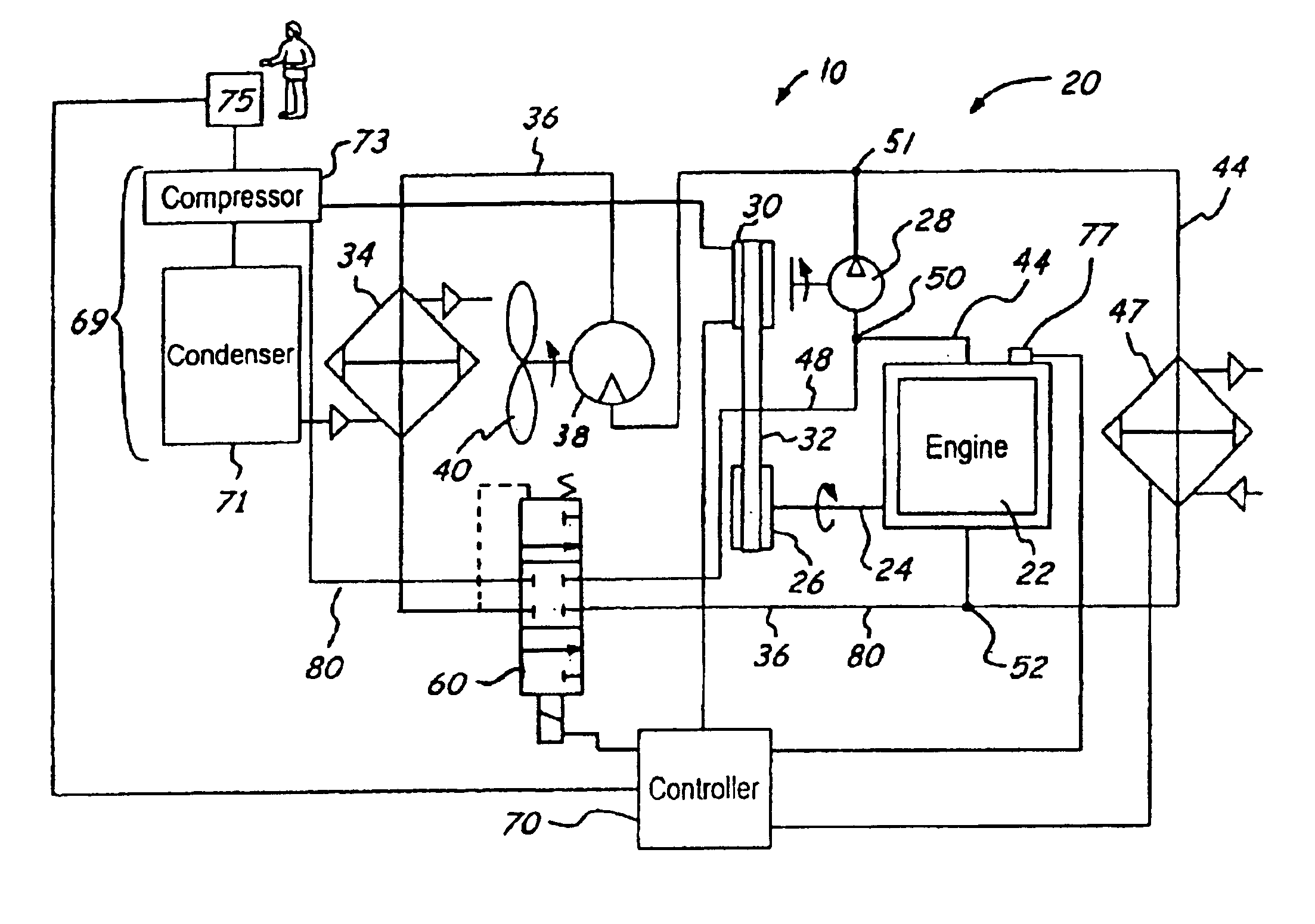 Coolant motor fan drive