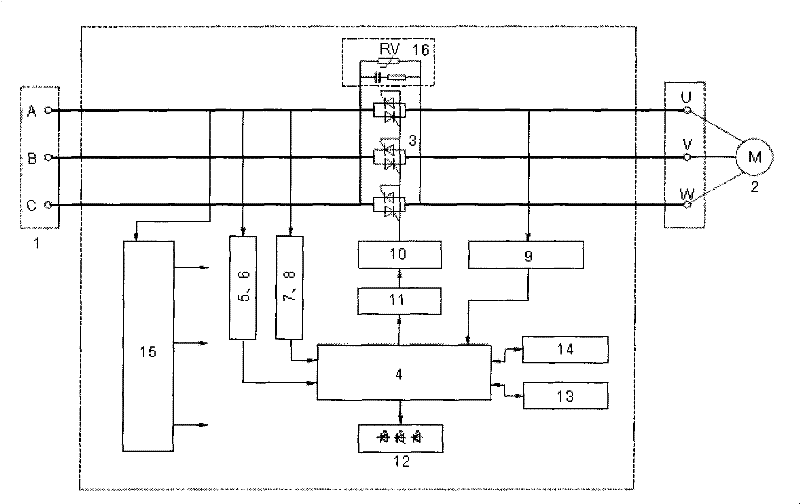 Fool type self-learning motor soft on-off control device