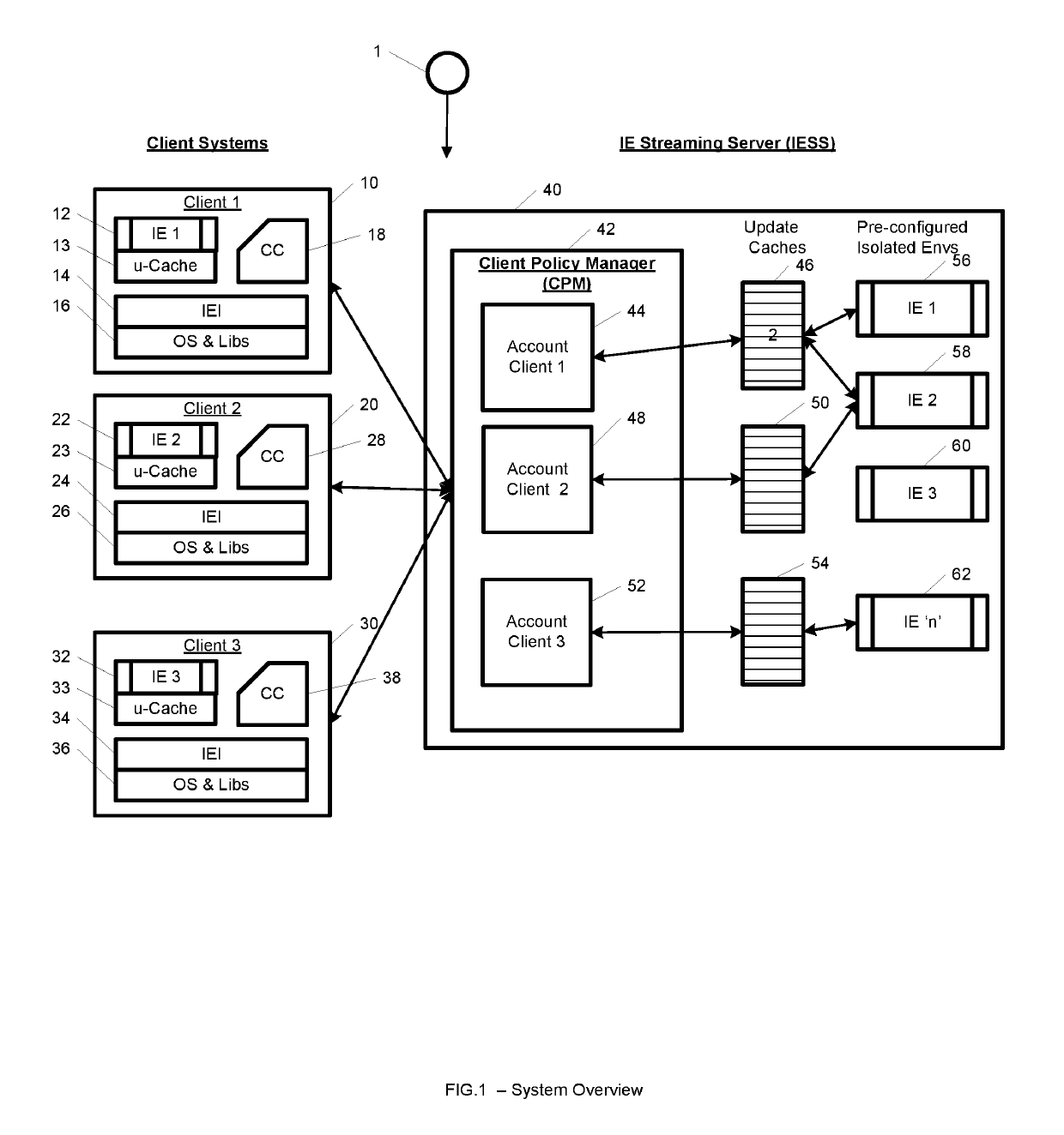 System and method for streaming application isolation