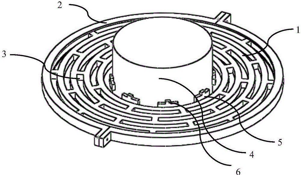 Outer edge fixed type electrostatic driving multi-ring gyroscope and preparation method thereof