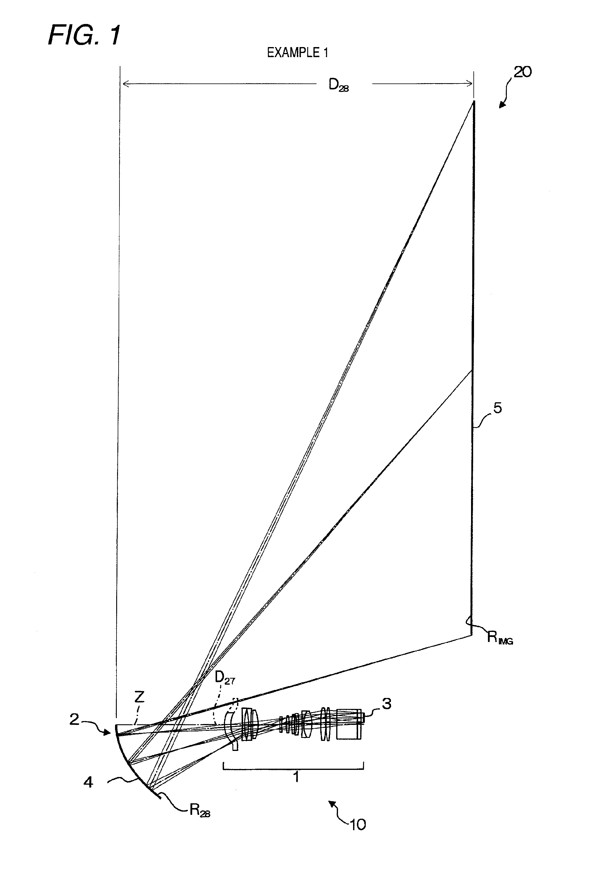 Projection optical system and projection type display using the same