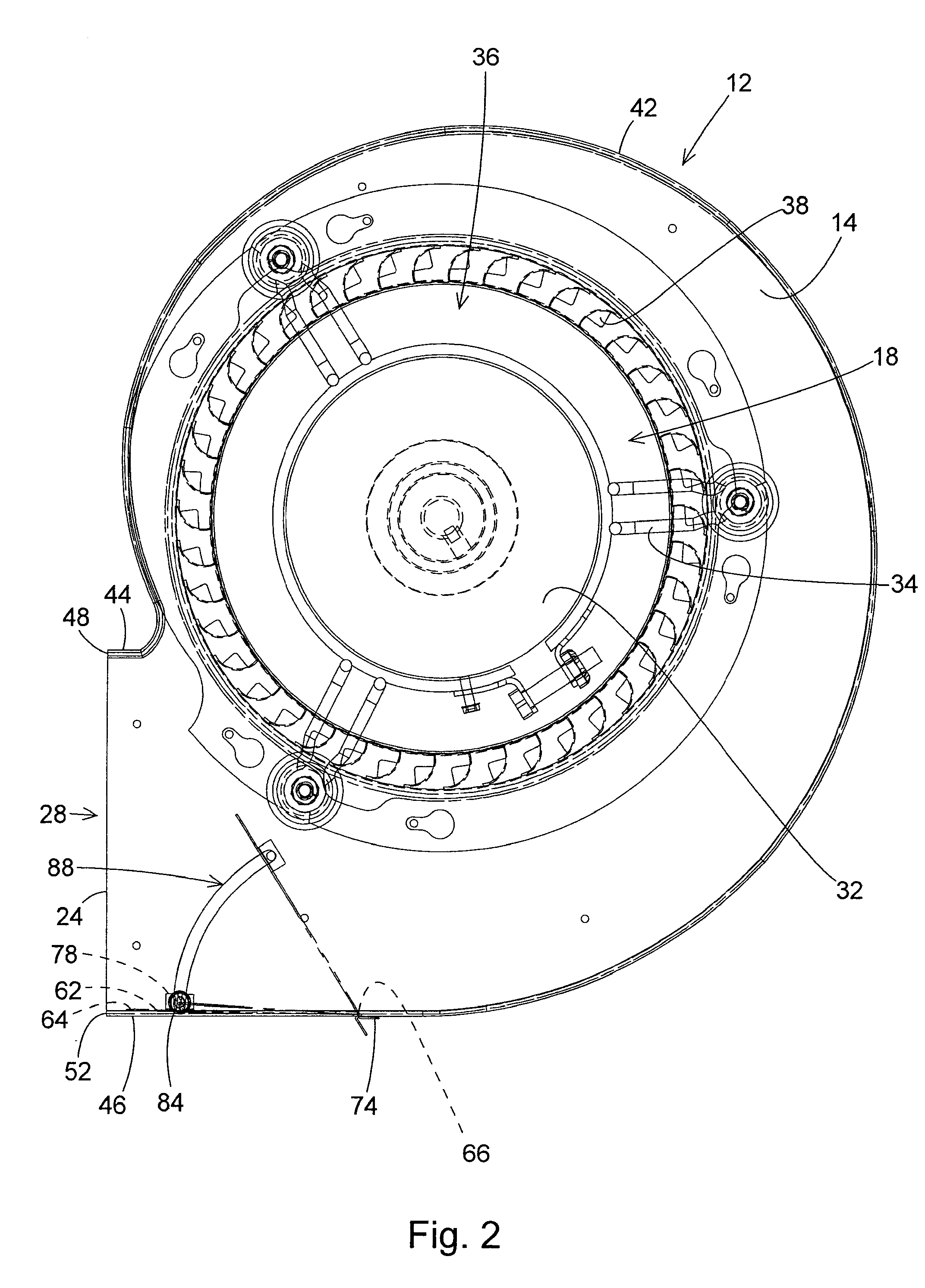 Air Distribution Blower Housing with Adjustable Restriction