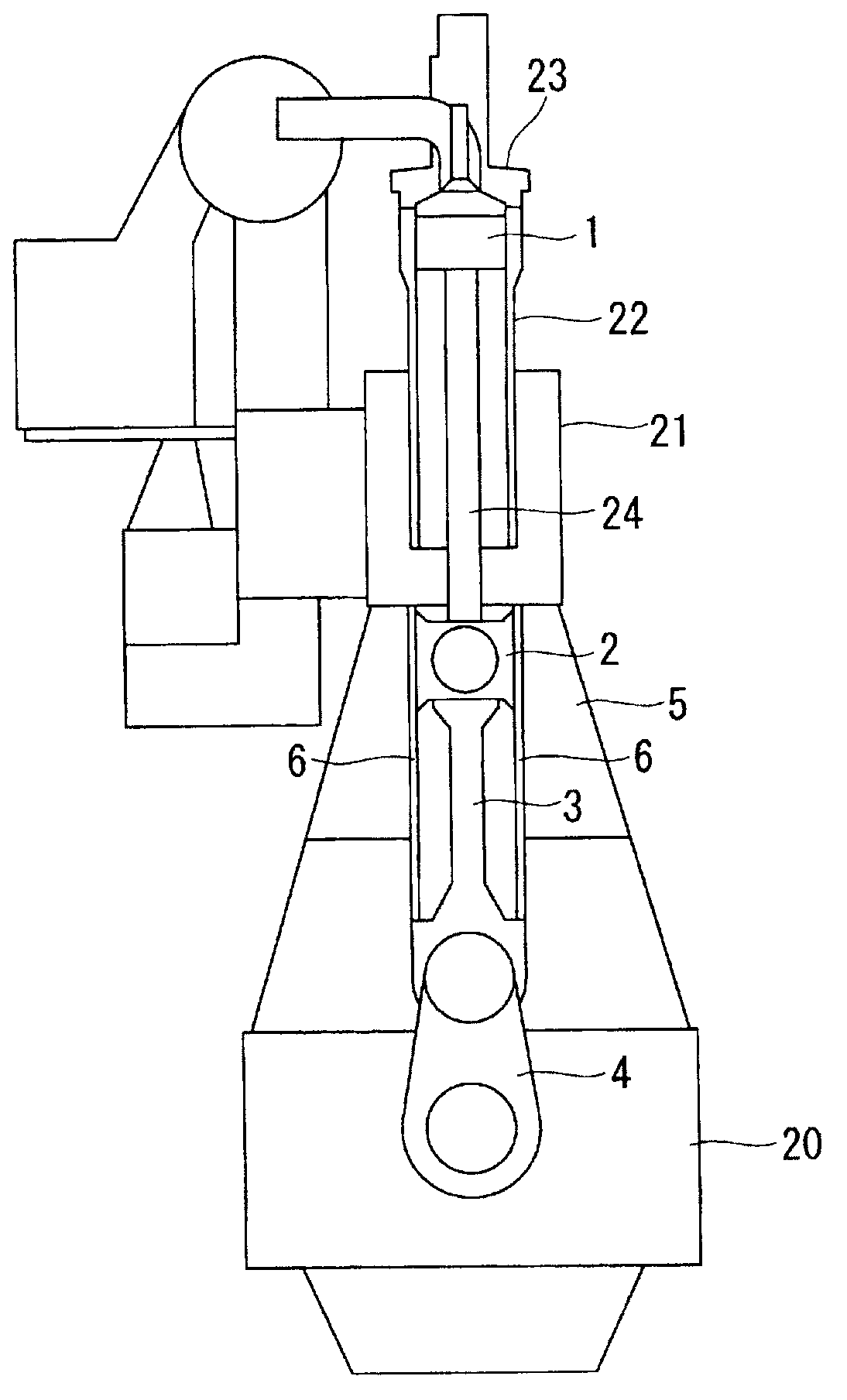 Cross head for cross head diesel engine