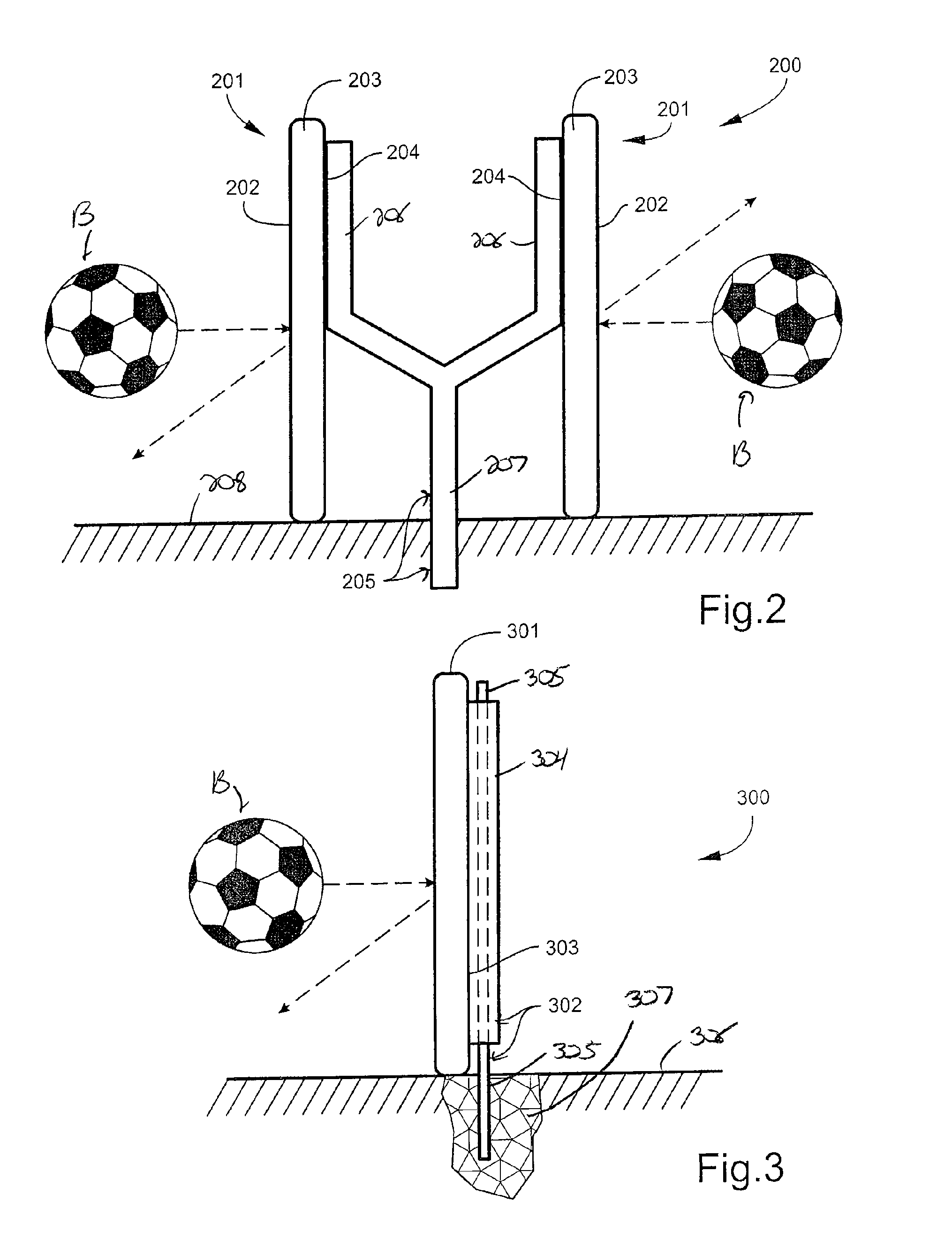 Soccer training device, method of use and system