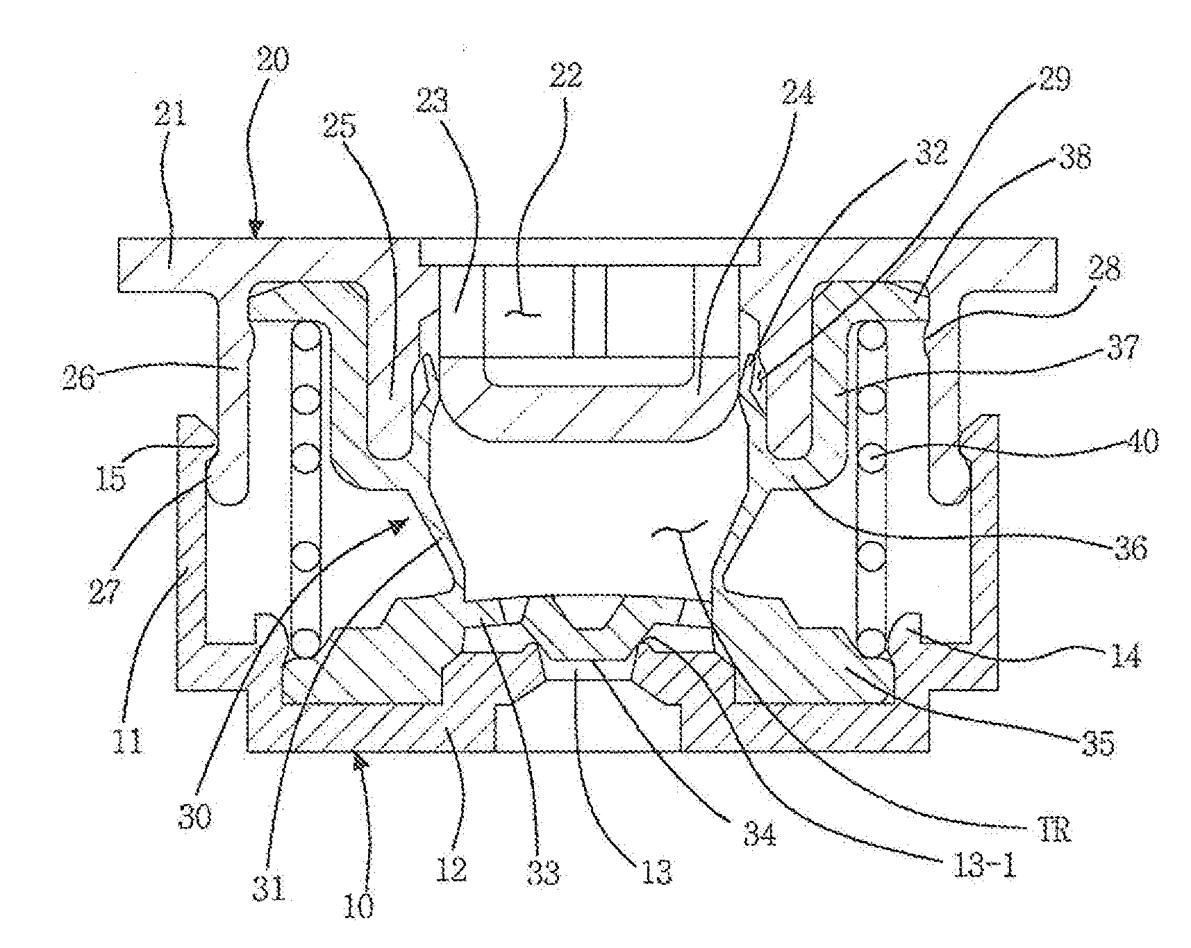 Pump for discharging contents