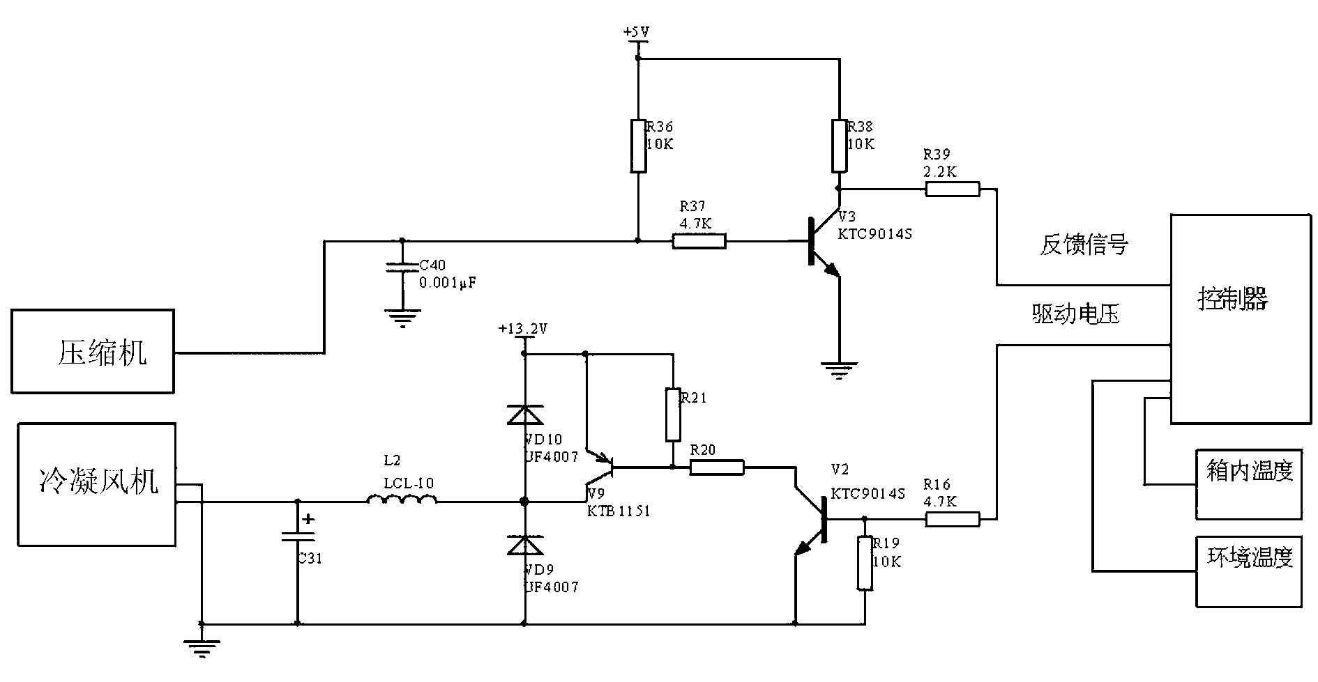 Refrigerator and speed control system and method of condenser fan of refrigerator