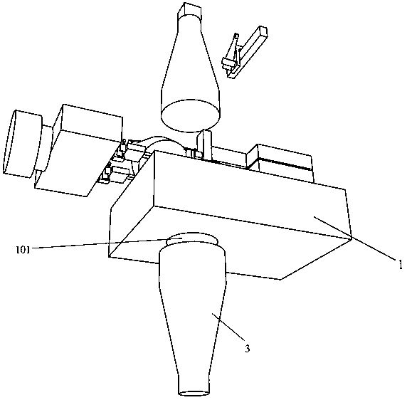 Machine vision and scanning detection device and working method thereof