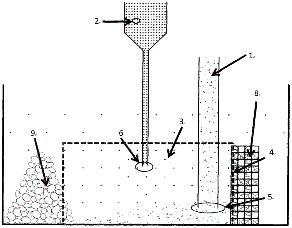 Construction method for underwater non-dispersible cement-based self-compaction material