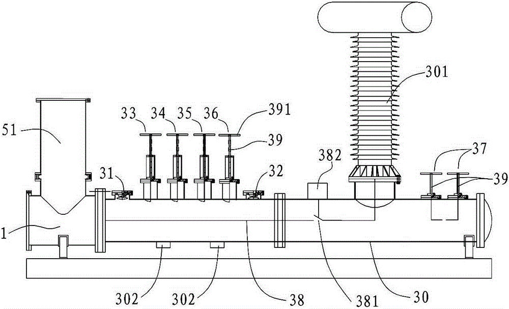 GIS partial discharge charged detection test device based on defect simulation