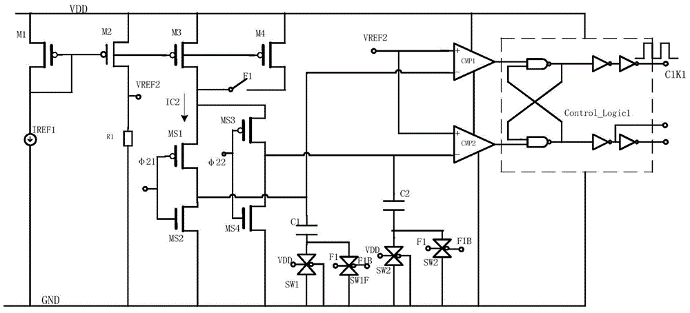 On-chip oscillator circuit capable of eliminating control logic delay