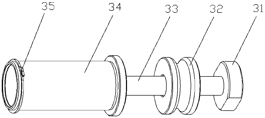 Assembly mold for forklift fork frame main roller shaft