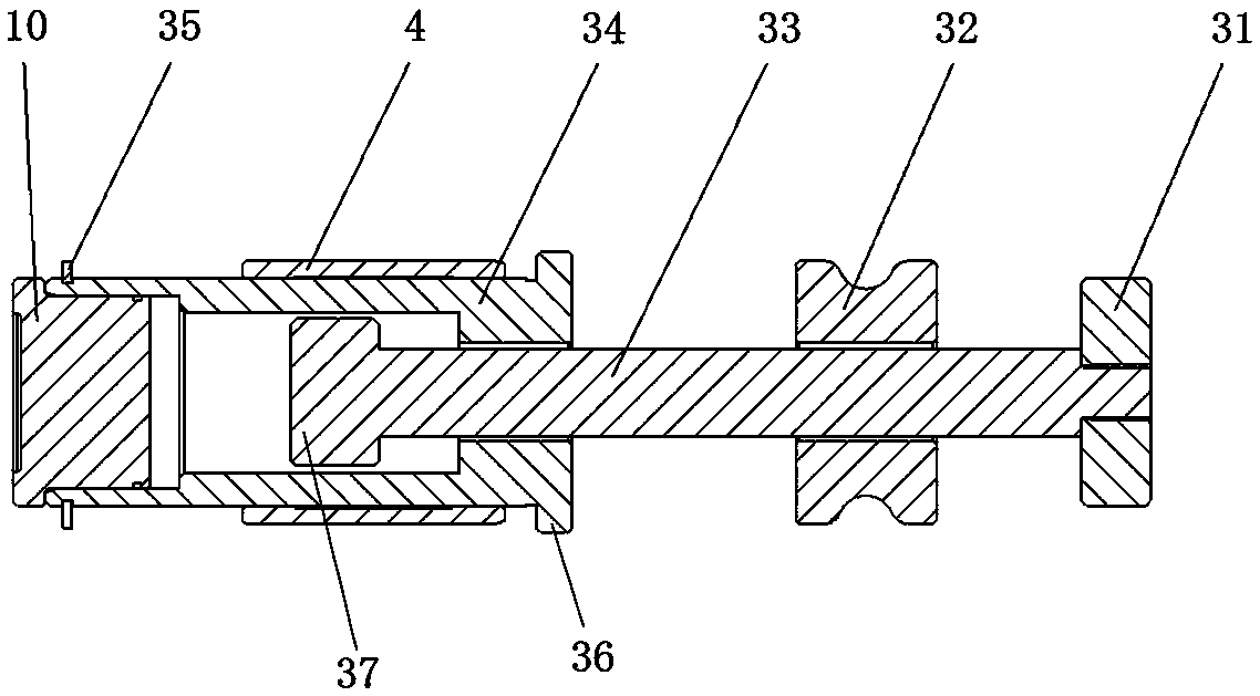 Assembly mold for forklift fork frame main roller shaft