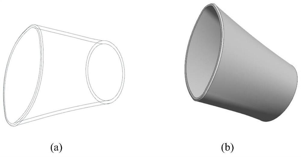 A special-shaped gradual exhaust structure with low flow pressure loss